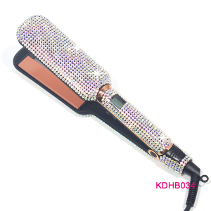 NEW design bigger hair straightener bling diamond high temperature hot flat iron