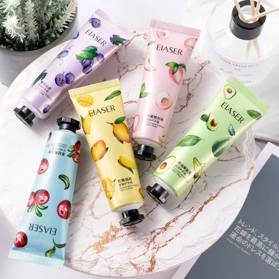 OEM Supplier 5 Fruit Flavor Nourishing Repairing Hand Lotion Custom Mango Cranberry Peach Avocado Grape Moisturize Mini Hand Cream Set