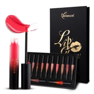 OEM/ODM  Best Cosmetics Gift Lit Christmas Makeup Set Professional Waterproof Long Lasting Lip gloss Lip Set  E8620209