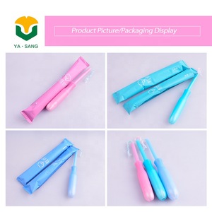 Online sale cheap bio organic cotton tampons with plastic applicator tampons private label