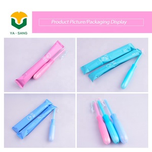 Online sale cheap bio organic cotton tampons with plastic applicator tampons private label
