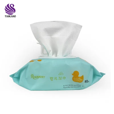 PE Bag Packed Natural Saline Wipes Without Alcohol