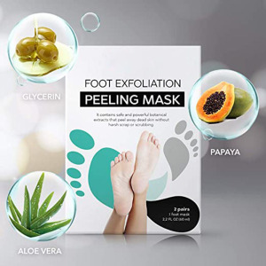 Private label Foot Peel Mask 2 Pack, Peeling Away Calluses and Dead Skin Cells, Make Your Feet Baby Soft, Exfoliating Foot Mask