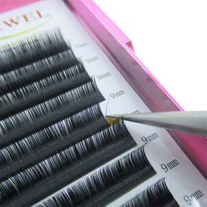 Silk Synthetic Korean Fiber D Curl Individual Lashes, Eyelash Extension Supplies Wholesale, Custom Package Private Label Lashes
