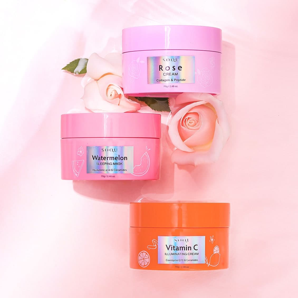 SOQU Vitamin C Line (Mist, Cream, Serum, Cleanser)