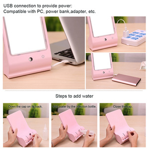 Sprayer High Quality makeup mirror with lights Portable LED compact mirrors led mirror Skin Care and Make Up Tool 2 in 1