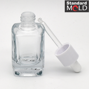 Square type Glass Dropper Bottle 30ml for essential oil