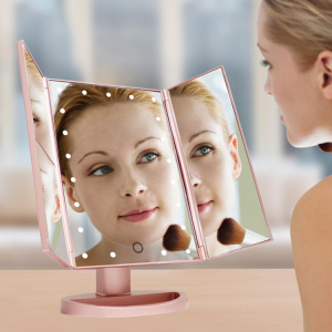 Trifold Table Led Lighted Makeup Mirror