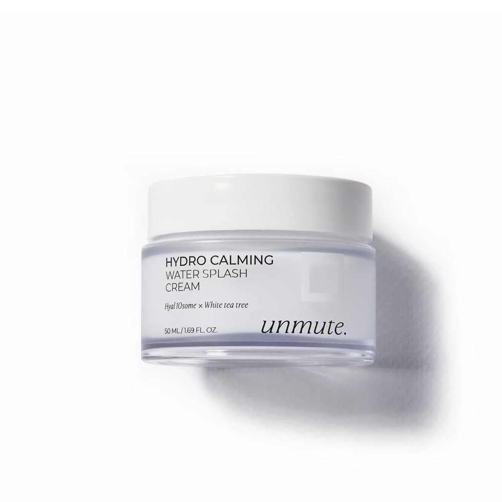 unmute hydro calming water splash cream 50ml, soothing cream, skin care, irritation skin, panthenol