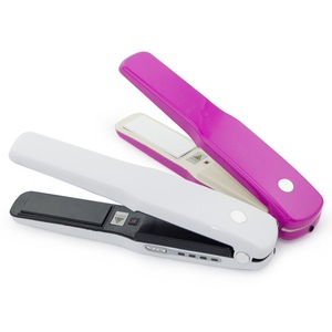 USB recharge pro cordless mini flat iron/hair straightener