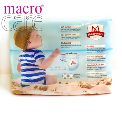 Wholesale Disposable Macrocare OEM Brand Disposable Pull up Pants Baby Diapers