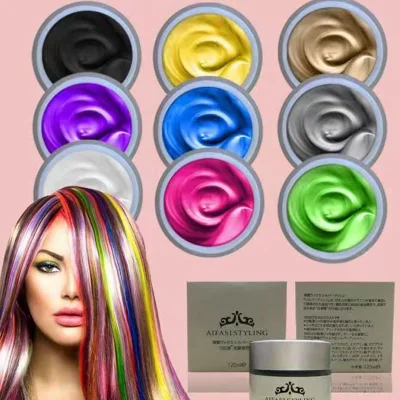 Wholesale Popular Hair Styling Pomade Material Temporary Disposable Mud Hair Color Wax Mud