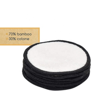 Wholesale Round Face Bamboo Washable Reusable Makeup Remover Pads Bamboo Make Up Remover Pads