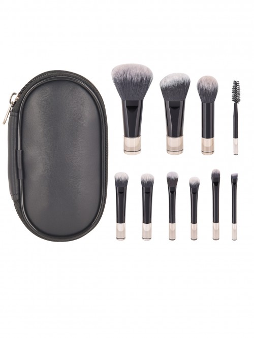 Private Label Makeup Brush Kit with Portable Case – Foundation, Powder, Eyeshadow Brushes Set, Custom Beauty Tools Supplier