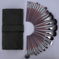Professional 24-Piece Makeup Brush Set with Roll-Up Case – Soft Bristles for Flawless Application
