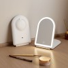 New Portable Folding Arch-shaped Magnetic Closure 10X Magnify There-Color Lights LED Makeup Mirror