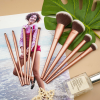 Custom Private Label 9 Pcs Rose Gold Makeup Brush Set Soft Synthetic Hair Powder Foundation Eyeshadow Cosmetic Brushes Wholesale