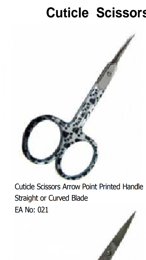 Cuticle painted scissor