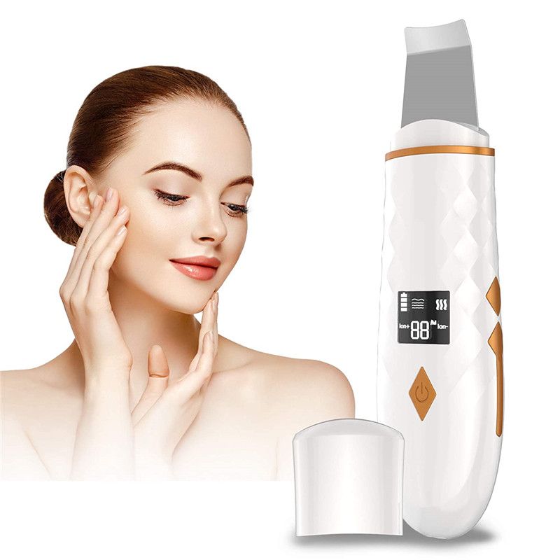 Perfect Idea Factory Portable Ion Ultrasound Facial Spatula Face Peeling Ultrasonic Skin Scrubber Ultrasonic Face Scrubber