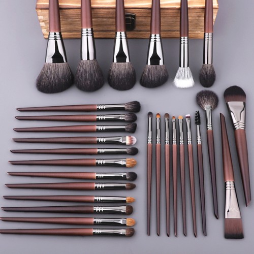 Professional 24-Piece Makeup Brush Set with Roll-Up Case – Soft Bristles for Flawless Application
