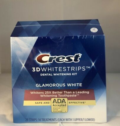 NEW Crest 3D Whitestrips Glamorous White Dental Whitening Kit 28 Strips