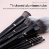 Wholesale Custom Logo 14 Pcs Makeup Brush Set Soft Synthetic Hair Cosmetic Brushes with Clear Window Travel Bag