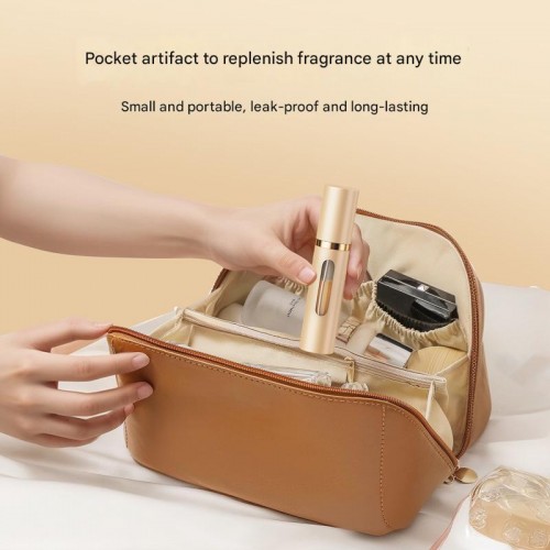 10ml portable perfume bottle for travel and office use with self-filling at the bottom, high-end