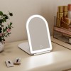 New Portable Folding Arch-shaped Magnetic Closure 10X Magnify There-Color Lights LED Makeup Mirror