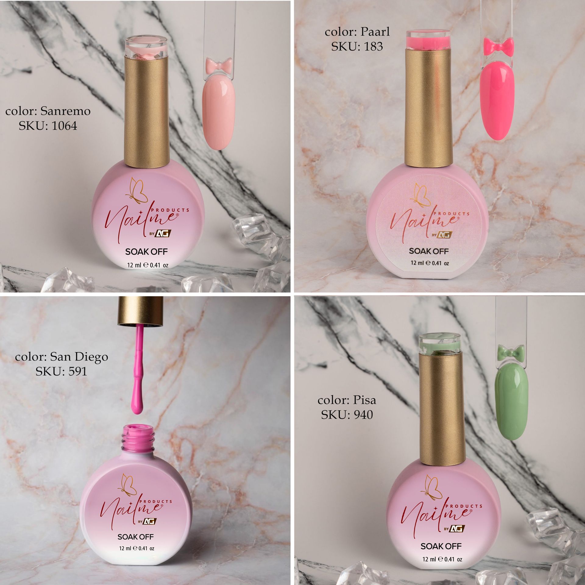 LED Gel Nail polish different colors