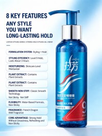 Lovefun Extra Strong Styling Gel Cream 120g | 9 Level Hold Hair Gel With Camellia Seed Extract, Long Lasting Shape, Non Stiff Natural Hairstyle for Men