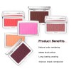 Danchel Embossed Matte Blush Palette, 6 Shades Pink Rose Blush Powder, Long Lasting Natural Brighten Skin Tone Daily Makeup Blush for Women