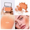 Danchel Embossed Matte Blush Palette, 6 Shades Pink Rose Blush Powder, Long Lasting Natural Brighten Skin Tone Daily Makeup Blush for Women