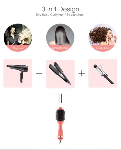 2021 Amazon Hot Sale Wholesale Ionic Hair Dryer Brush and Volumizer Hair Brush Dryer Hot Air Brush Styler One Step Hair Dryer