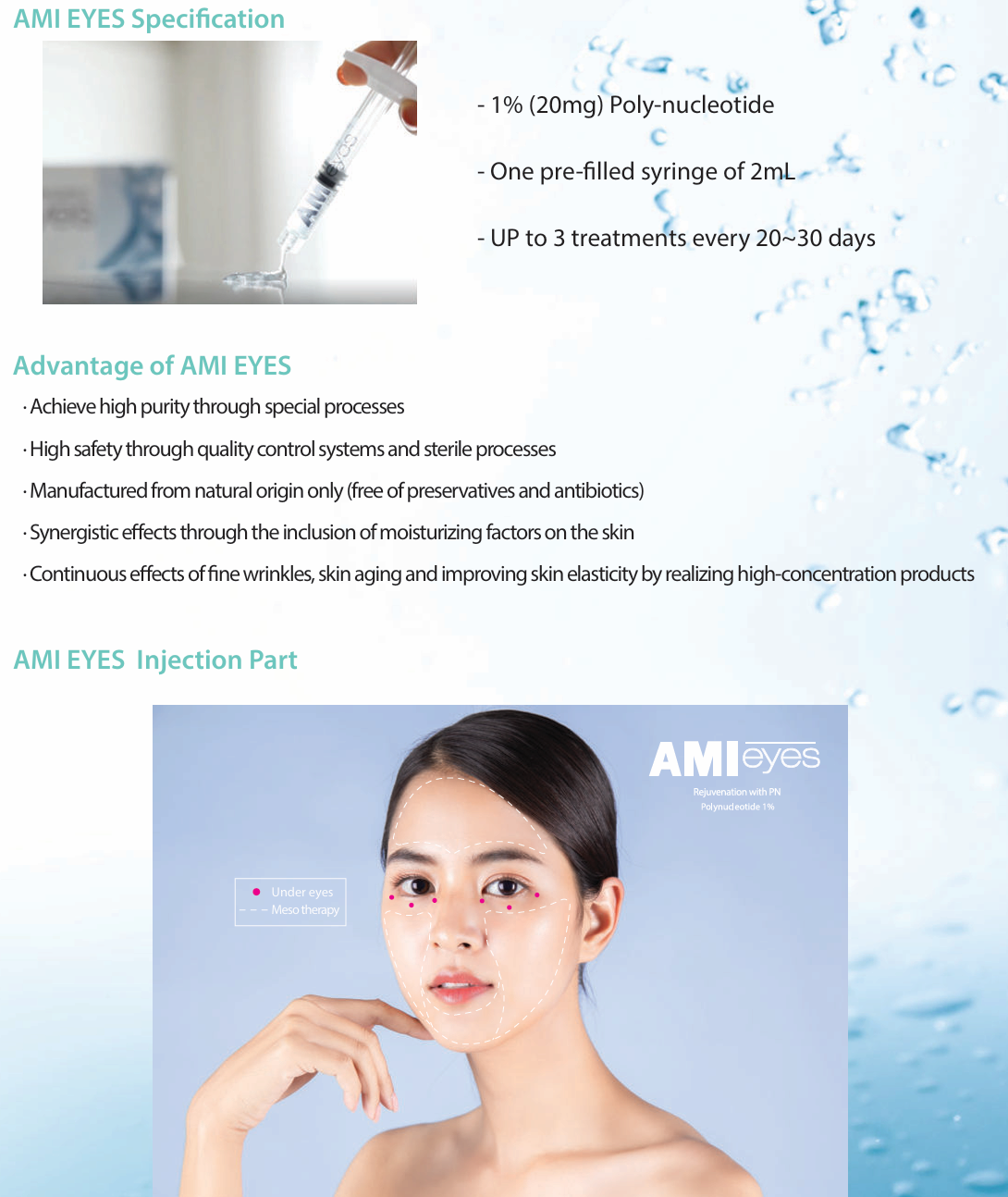 AMI EYES, PDRN/PN Salmon DNA Skin Booster.