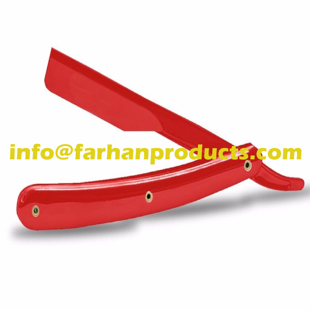 barber straight razor wooden handle Farhan Products & Co BeauteTrade
