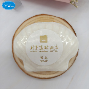 Best price custom cheap disposable hotel 30g shell shape bath toilet soap