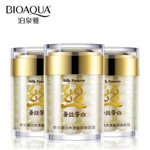 BIOAQUA Brand Silk Protein Deep Moisturizing Face Cream Shrink Pores Skin Care Anti Wrinkle Cream Face Care Whitening Cream