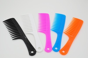 cheap colorful hair trimmer salon extra wide tooth comb for sale