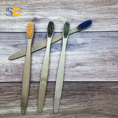 Custom Private Label Eco Friendly Biodegradable Wholesale Disposable Charcoal Bamboo Toothbrush