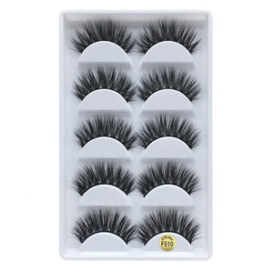 DHLfree shipping  F810 EyeLashes  5pais  Eye Lashes Thick false Eyelashes  5 pairs handmade 3D mink hair false eyelashes