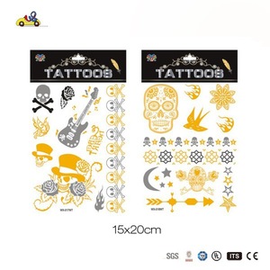 DIY Flash Tattoo with Gold and Silver Temporary Body Art