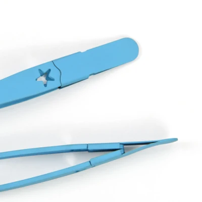 Eyebrows Tweezers Colorful Beauty Fine Hairs Puller Makeup Tools Stainless Steel Slanted Eye Brow Clips Removal (Blue)