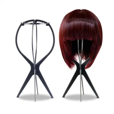 Folding Wig Stand Holder Plastic Adjustable Portable Barbershop Fashion Model Display Holder