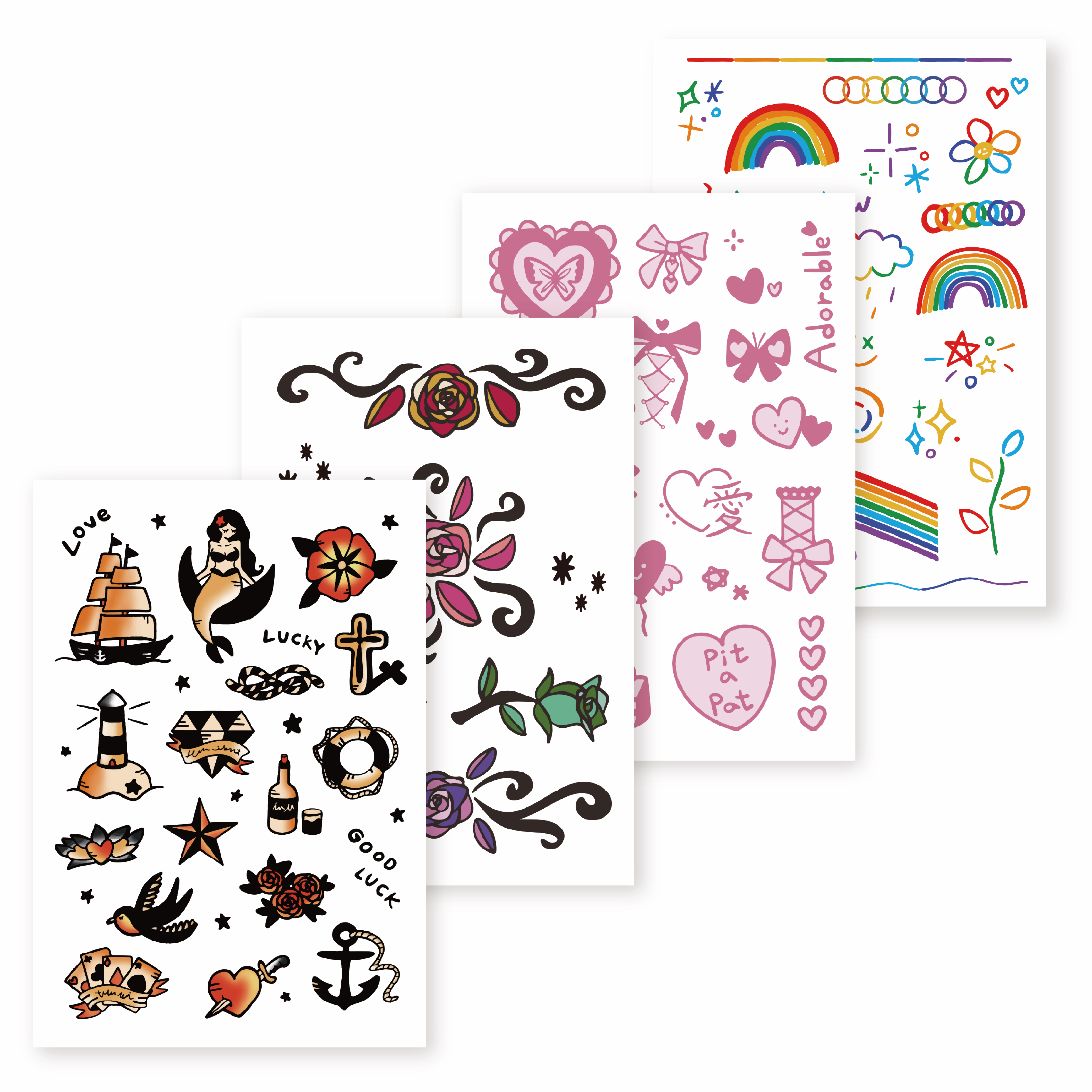 ggom BEST SELLER Tattoo Sticker Water Type Summer Faux Fake Instant Color DIY OEM ODM Wholesale