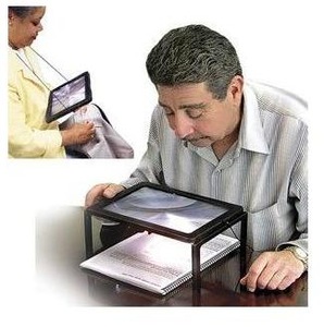 Hand free Standing Foldable LED magnifier lamp