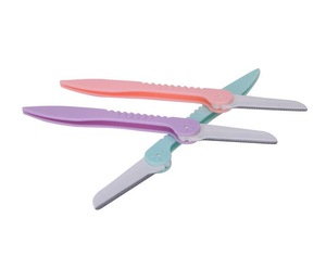 High quality makeup tool eyebrow knife 3pcs colorful foldable plastic eyebrow razor