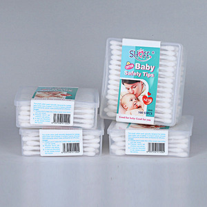 in cotton buds in various presentation wooden cotton buds
