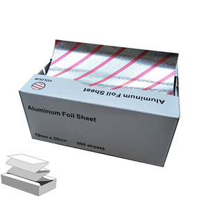 Inflight removable pre cut colored aluminum foil sheet