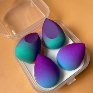 Latex Free Natural Super Soft 3d Beauty Sponge Blender Set Private Label Mini Foundation Makeup Sponge With Case