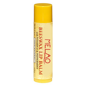 MELAO 100% Natural Moisturizing Lip Balm, Beeswax, 4 Tubes in Blister Box